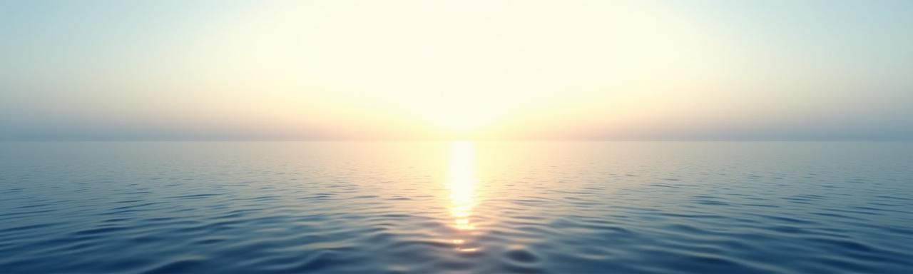 Stilles Meer bei Sonnenaufgang, Symbol für Transparenz und Sicherheit